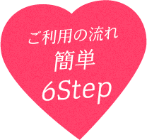 ご利用の流れ簡単6Step