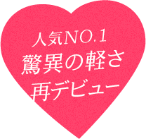 人気NO.1驚異の軽さ再デビュー